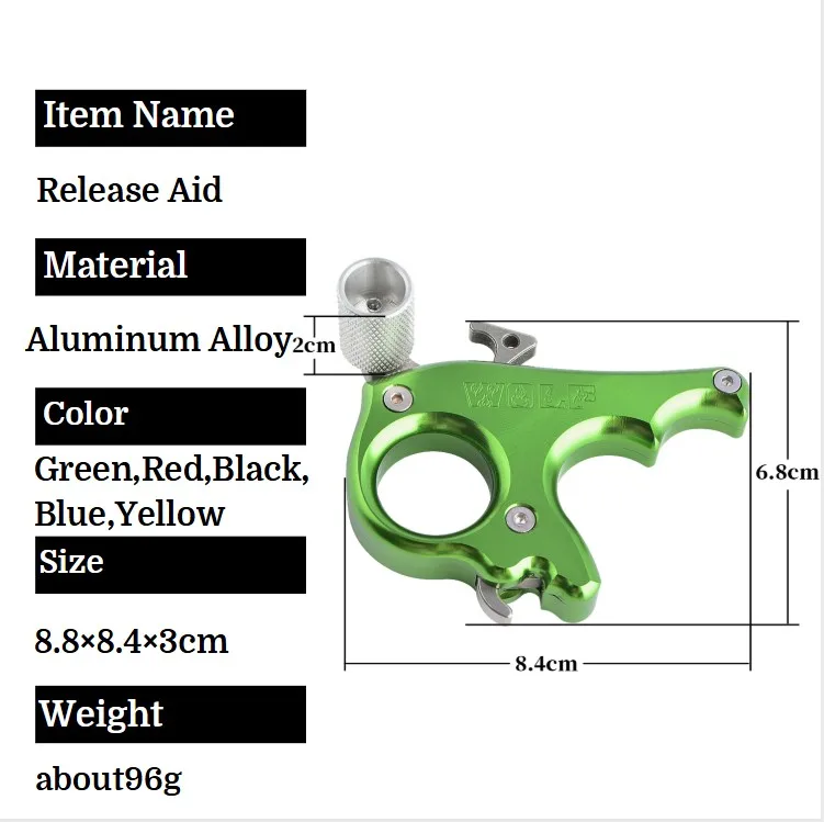 Arco compuesto para caza con gatillo 3 dedos y pinza de pulgar