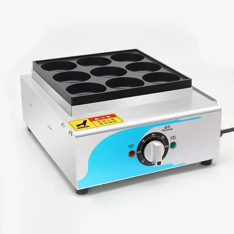 commercial-egg-burger-electric-heating-9-hole-automatic-wheel-cake-machine-red-bean-cake-machine