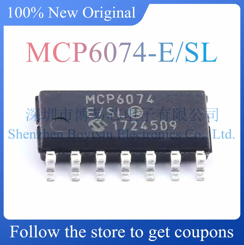 

NEW MCP6074-E/SL.Original Product.Package SOIC-14