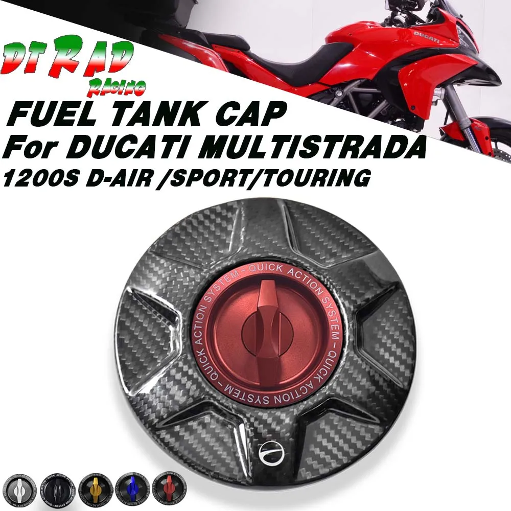 

Carbon Fiber Motorcycle Fuel Tank Cap Quick Release Type Gasoline Oil Plug For DUCATI MULTISTRADA 1200S D-AIR /SPORT /TOURING