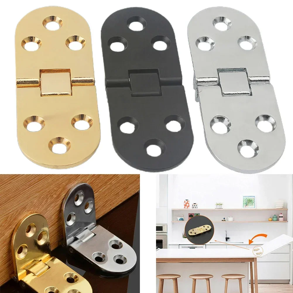 Porte a cerniera 1 X addensate per tavoli pieghevoli 180 ° controsoffitto pieghevole 1 pz 2mm 78*29mm oro nero in lega di zinco