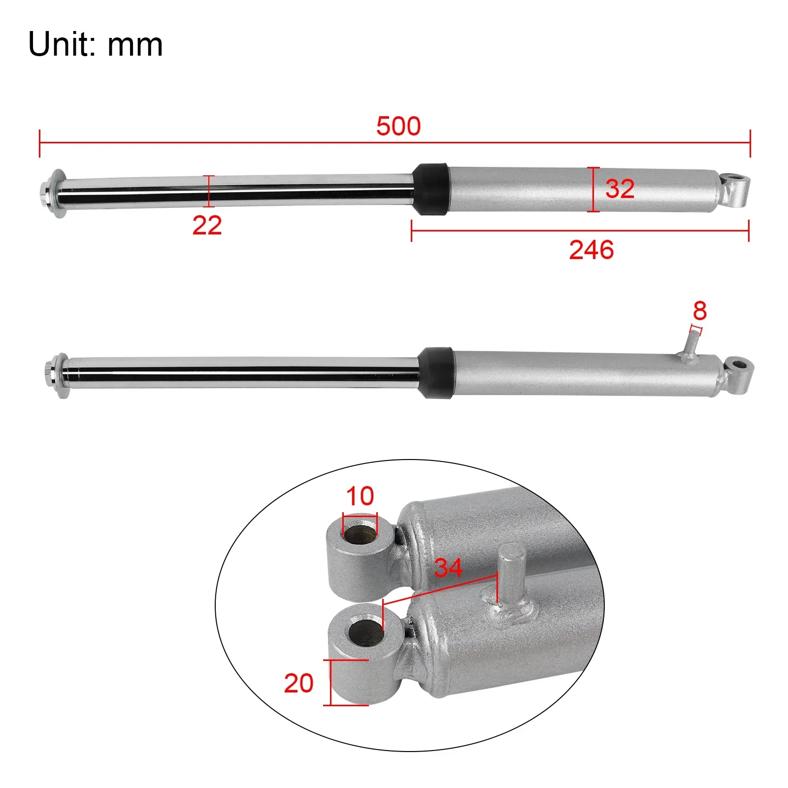 Motorcycle Front Forks Shock Suspension for Yamaha PW50 PW 50 Kids Bike Dirt Bike