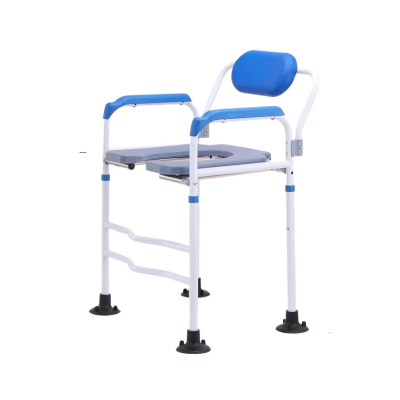 Height Adjustable Raised Toilet Seat Toilet Safety Rails with Backrest Toilet Safety Frame for Elderly Bathroom Handles Grab Bar