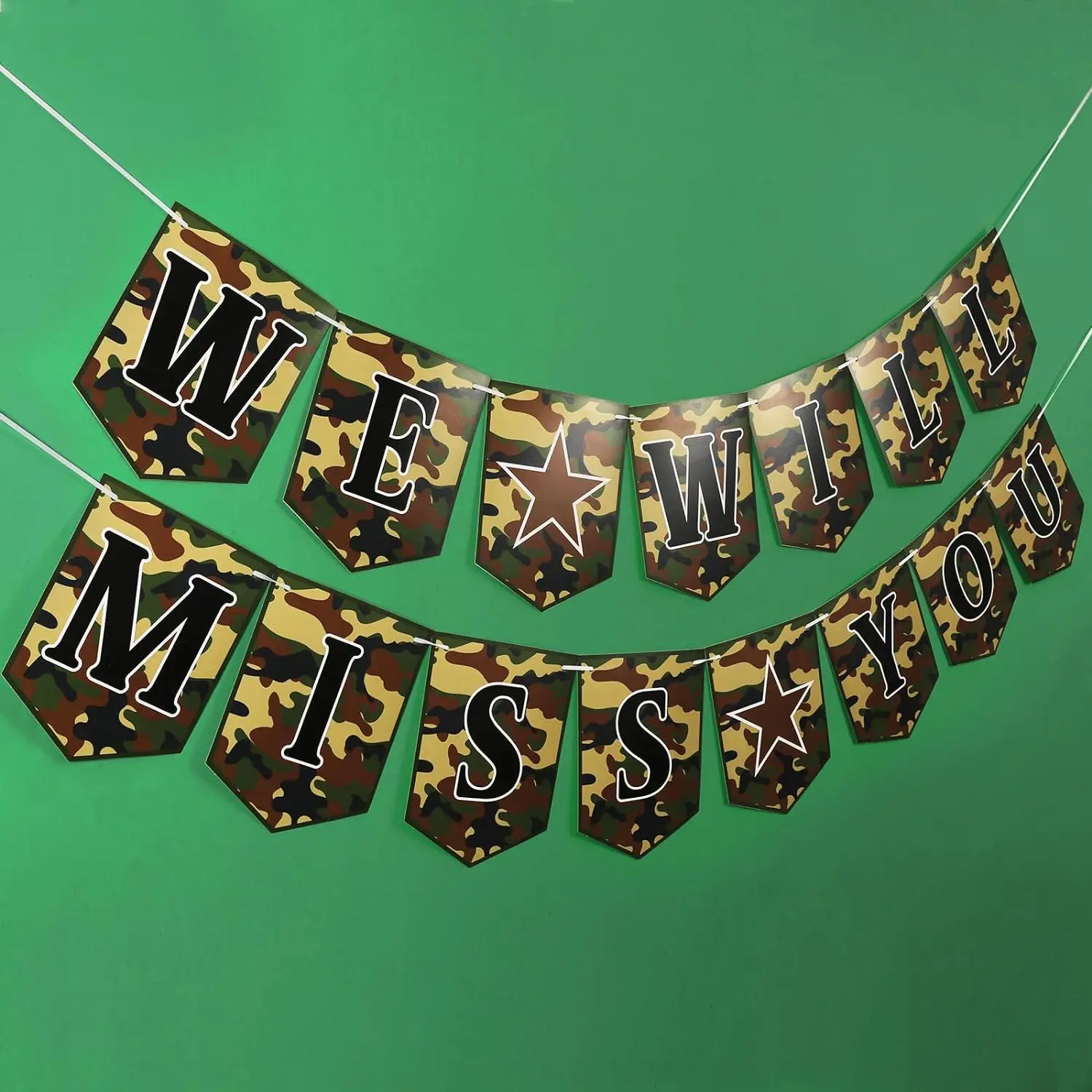 We Will MissYou Banner Army GoingAway Farewell PartyDecor Military ARMY NAVY AIR FORCE Marine Corps for Soldier Retirement Party