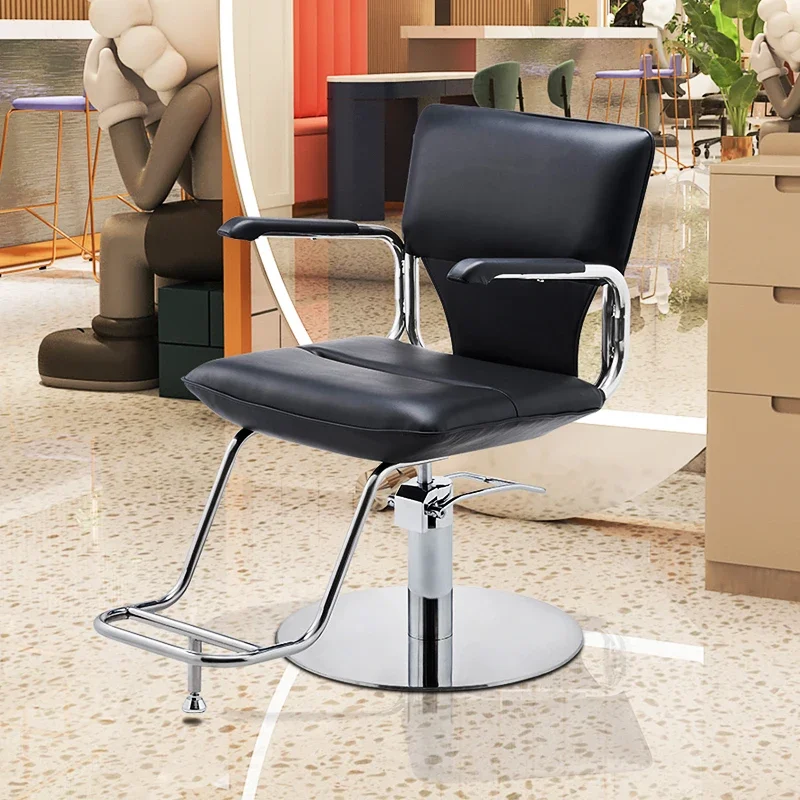 

Barbershop Swivel Simple Barber Chair Vintage Lift Perm Barber Chair Hair Dyeing Shave Silla De Barbería Salon Furniture GM212