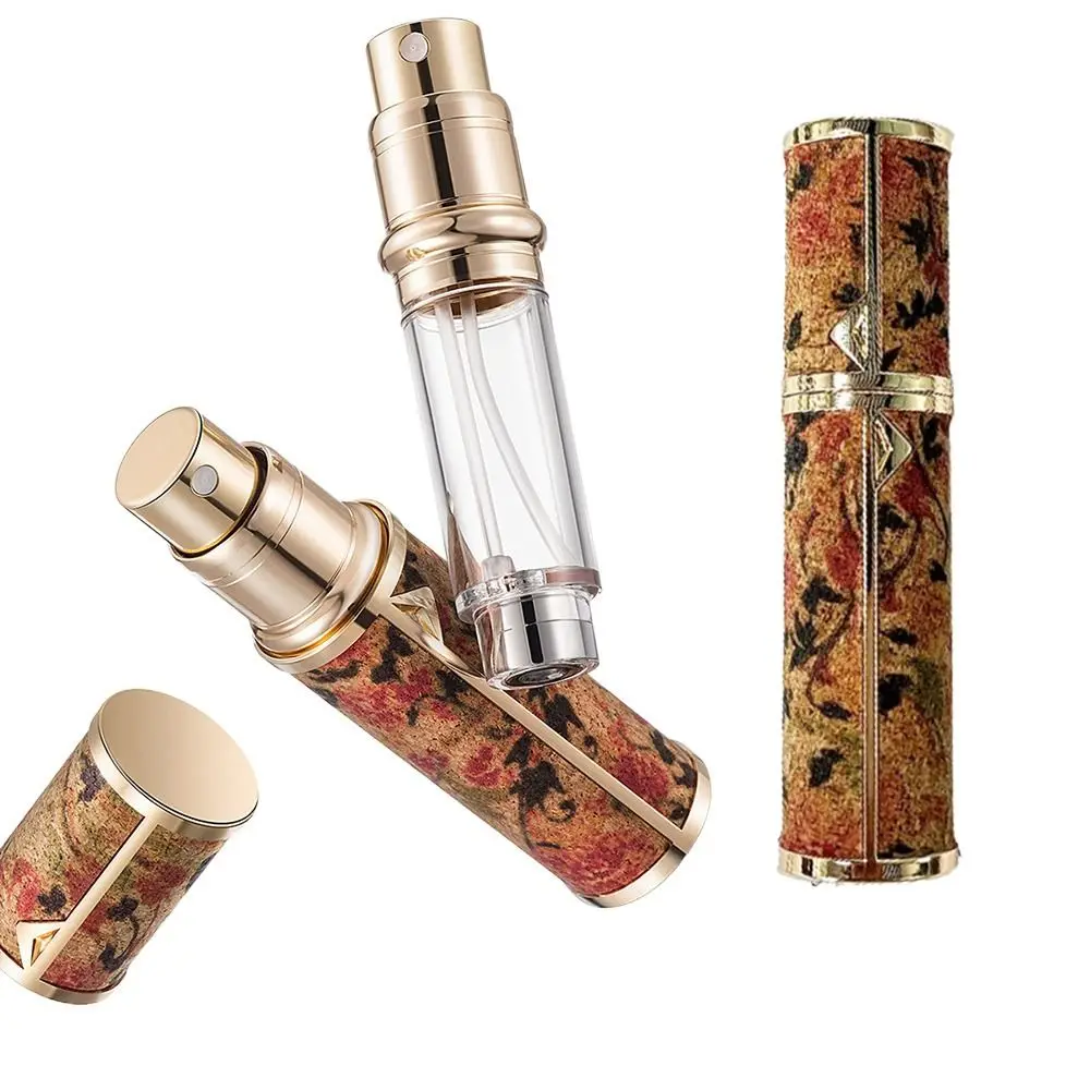 

Compact Bottom Filled Leather Bottle Refillable Leakproof Atomizer Ultral Fine Non-slip Travel Container Outdoor