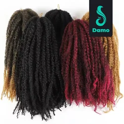 Marley Hair Crochet Braids Afro Kinky Synthetic Cuban Twist Marley Hair For Twists Braiding Hair Extensions Or Crochet Twist