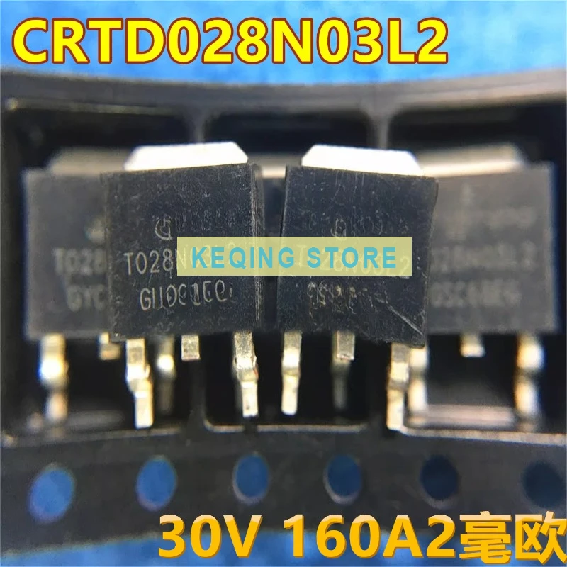 10PCS Used+Not NEW+Send after Measure  Original word CRTD028N03L2-G T028N03L2 30V 160A2 milliohm instead of LR7843 TO-252