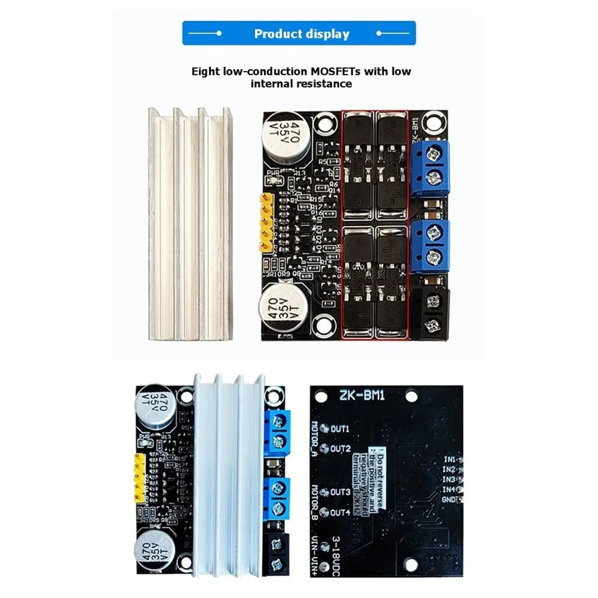 New Electronics DC 3-18V Motor Drive Board 10A Dual Channel H Bridge DC Motor Drive Module PWM Speed Regulator Dimmer Module