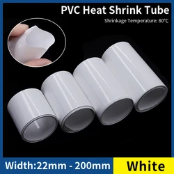 18650 Lipo Batterij PVC Krimpkous Pack 22 mm ~ 200 mm Isolatiefolie Wrap Lithium Case Tubing Bescherming Kabelhuls Wit