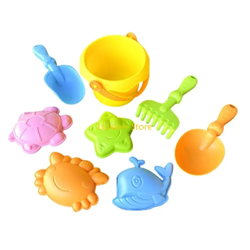 Y4QA Vibrant Beach Toy Sand Play Set voor Kids Lichtgewicht en draagbaar strand en achtertuin Gadgets Fun Play