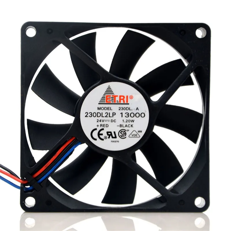 For ETRI 230DL A 230DL2LP 13000 DC 24V 1.2W 8cm 8015 80x80x15mm Cooling Fan