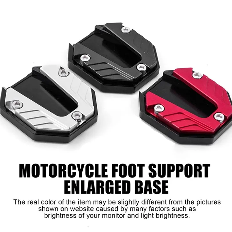 Aluminum Alloy Motorcycle Bike Kickstand Extender Foot Side Stand Extension Foot Pad Support Plate Motorbike Accessories