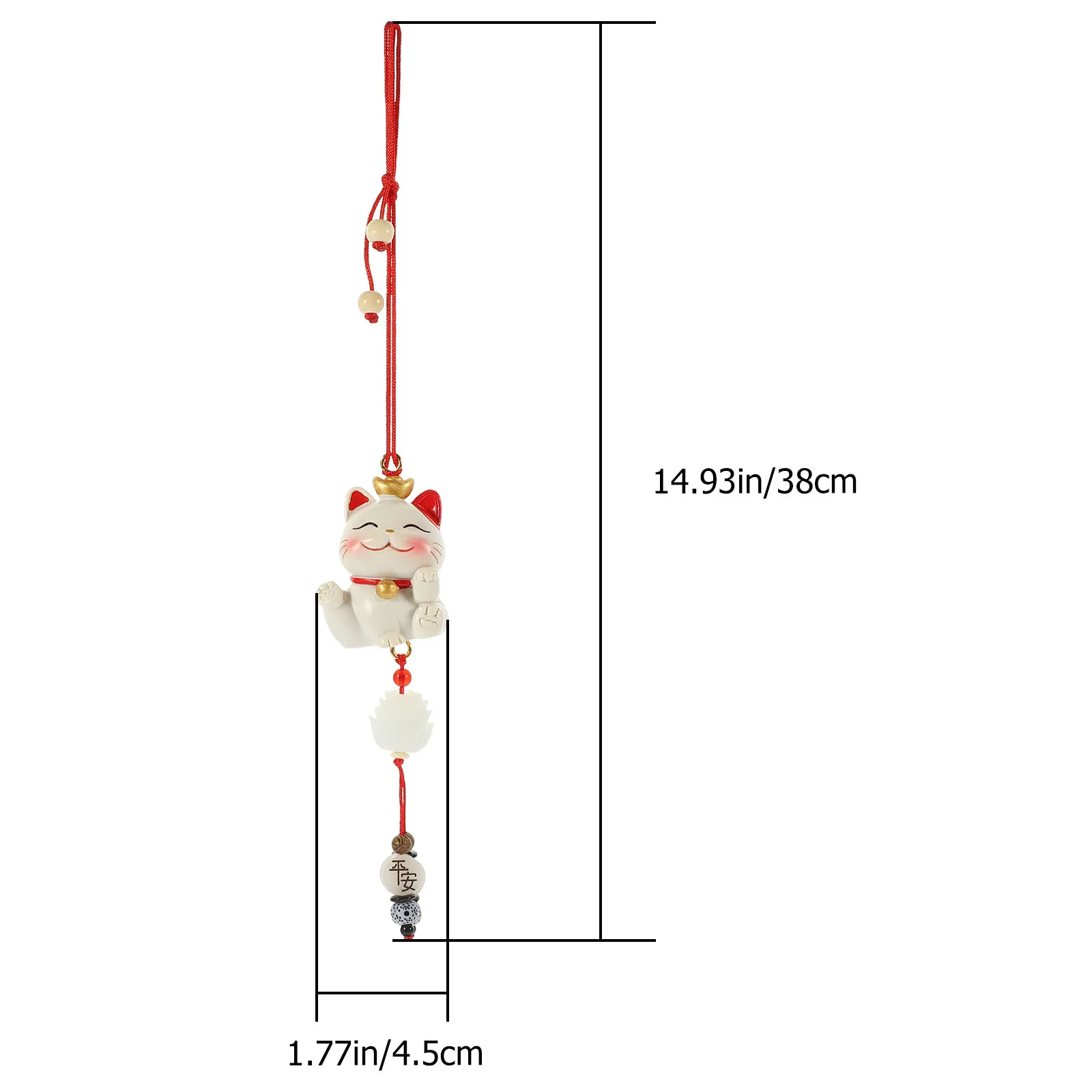 Car Hanging Cat Pendant Lucky Charm Maneki Neko Rearview Mirror Ornament Car Interior Decoration Popular Gift for Women