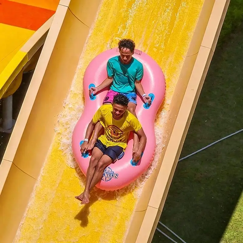 PVC Pool Float Backstroke Start Wedge Heavy-duty 42 Inch Pink Double Inflatable Waterpark Tube for Swimming Competitions