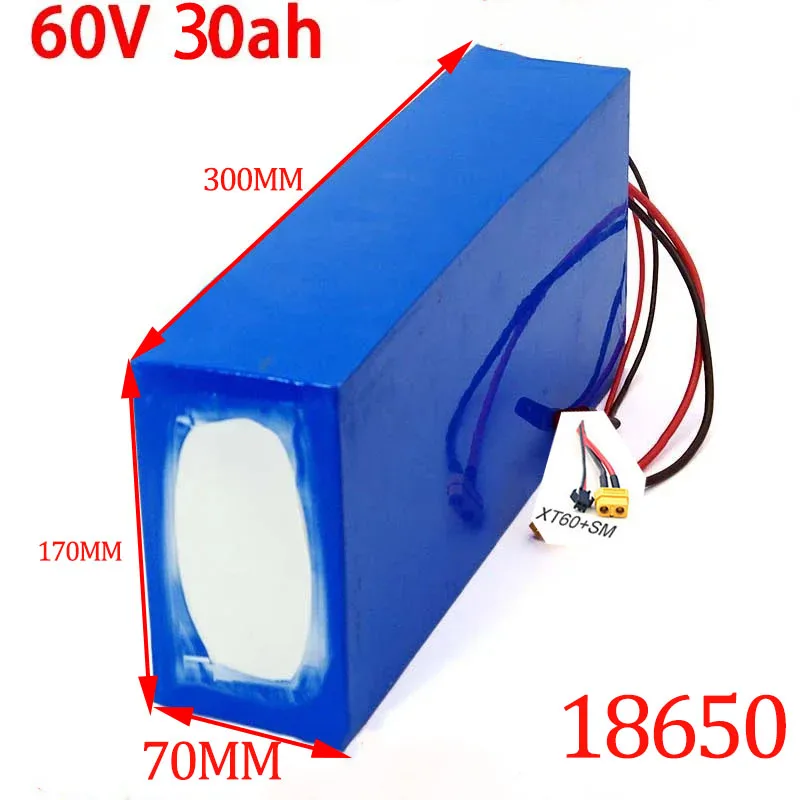 

60V 30Ah 16S4P electric scooter battery 67.2V 30Ah electric bicycle lithium battery 800W 1500W bateria litio 21700 recargable