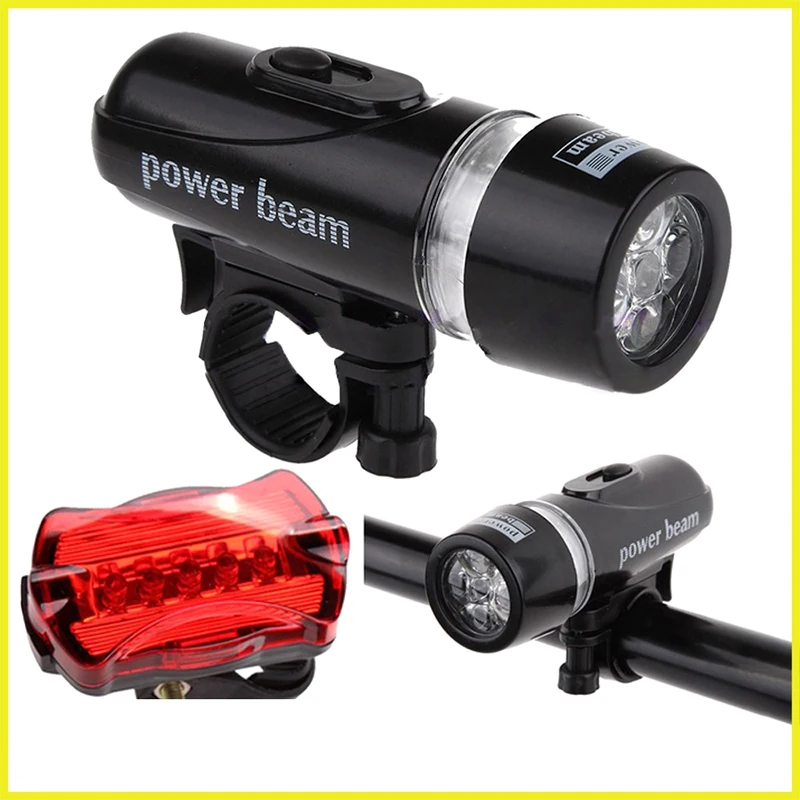

Bicycle Flashlight Battery Powered Abs For Any Type Of Bike Headlight Combination Bicycle Lamp Bicycle Light Cycling Lights