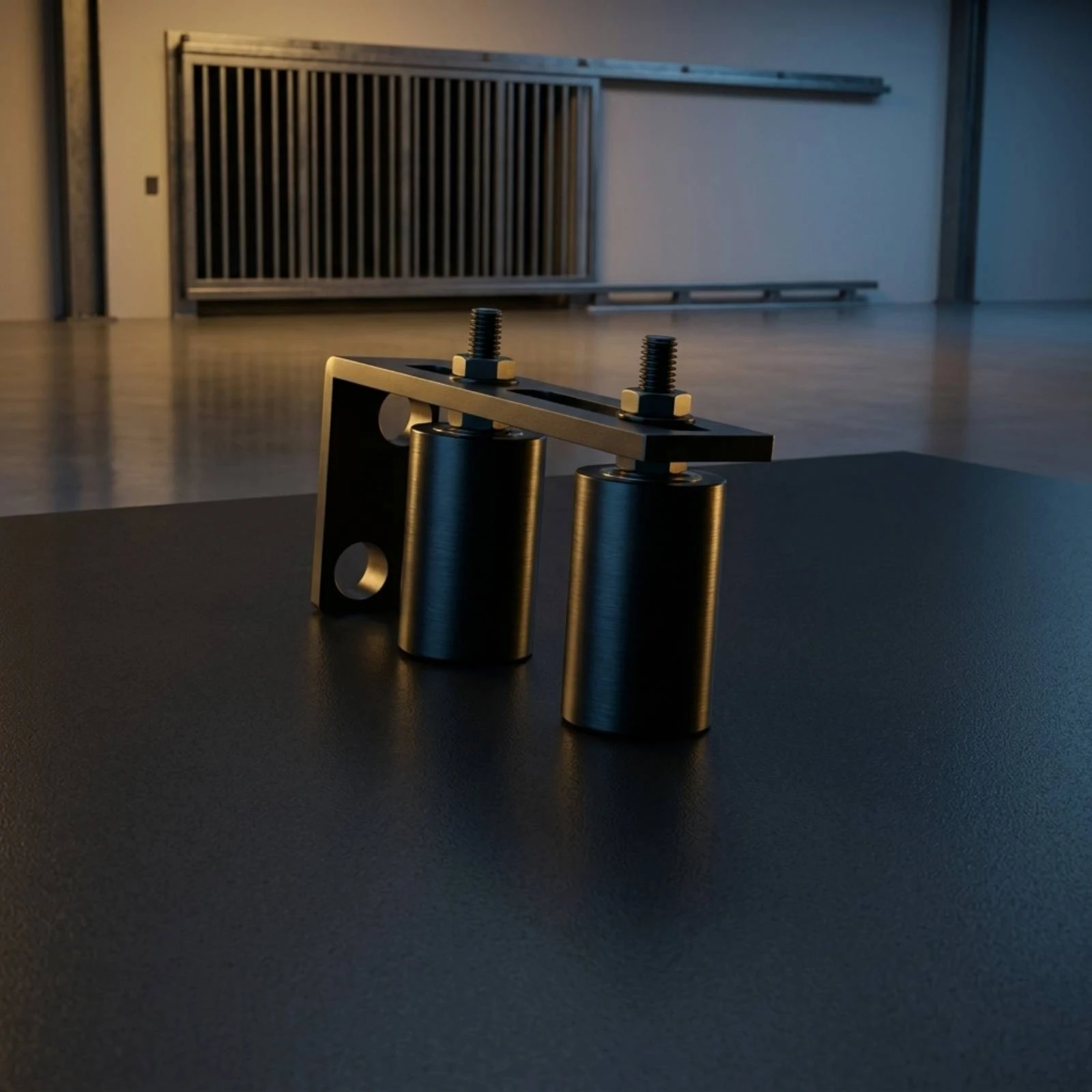 L-Shaped Guide Bracket with Rollers Rust-Resistant Sliding Gate Roller Guide Sliding Gate Support Assembly Quiet Sturdy