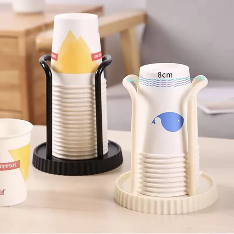 Suporte Minimalista para Copos de Papel, Organizador Doméstico de Copos Descartáveis, Suporte Multifuncional de Mesa para Copos de Café e Chá com Leite