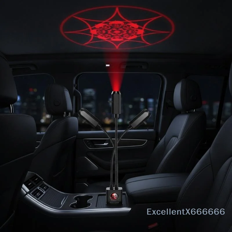 Dimmable LED Projection Light 6 Adjustable Patterns USB Powered for Bedroom Ceiling Wall Relaxation Decoration