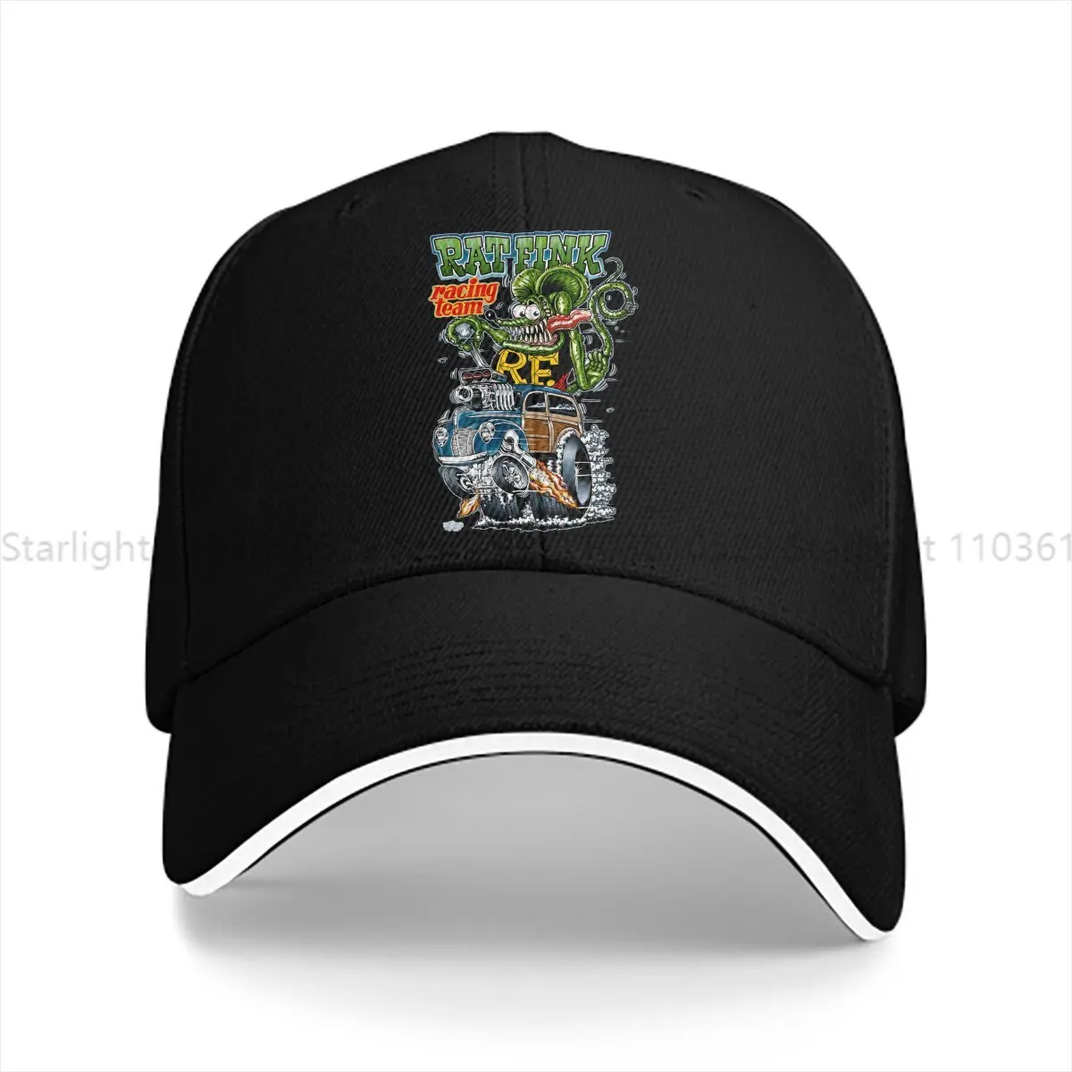 Washed Men's Baseball Cap Rat Fink Trucker Snapback Caps Dad Hat  Golf Hats