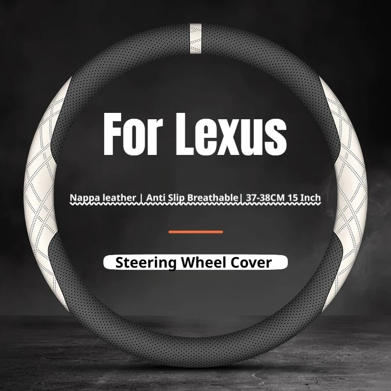 2026 Two‑Tone Color Car Steering Wheel Cover For Lexus ES RX NX GX LX GS300h ES300h RX350 NX300h IS300 RX300 Car Accessories