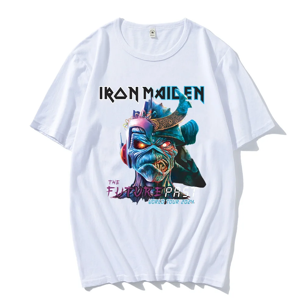 The Future Past World True 2024 T-shirts Iron-Maiden Tees High Quality Cotton T-shirts Oversized Sports Tops Unisex Streetwear