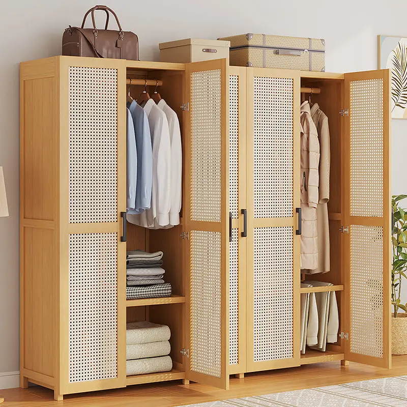 Nordic Minimalist Closet Wooden Display Wearable Modular Storage Clothes Wardrobe Partitions Makeup Muebles Trendy Furniture