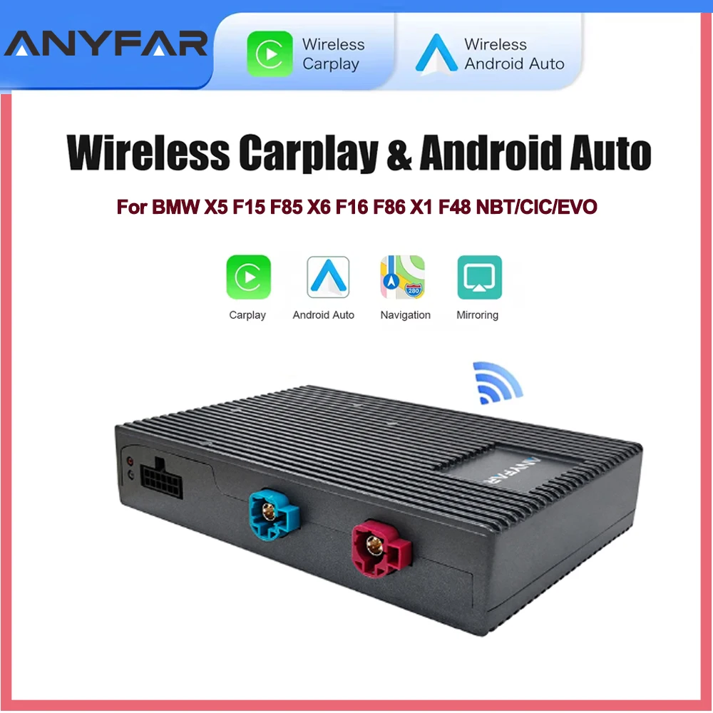 Wireless CarPlay Android Auto for BMW X5 E70 F15 X6 E71 EVO BNT CIC System with AirPlay Functions Support camera