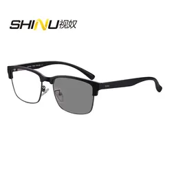 SHINU Photochromic Sunglasses Progressive Reading Glasses Men Photochromic bifocal reading glasses man customized prescription