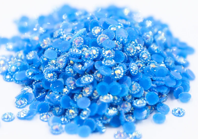 

Jelly Sapphire AB Color Sunflower 4mm,5mm,6mm Facets FlatBack Resin Rhinestone Nail Art Garment Decoration Stones/Beads