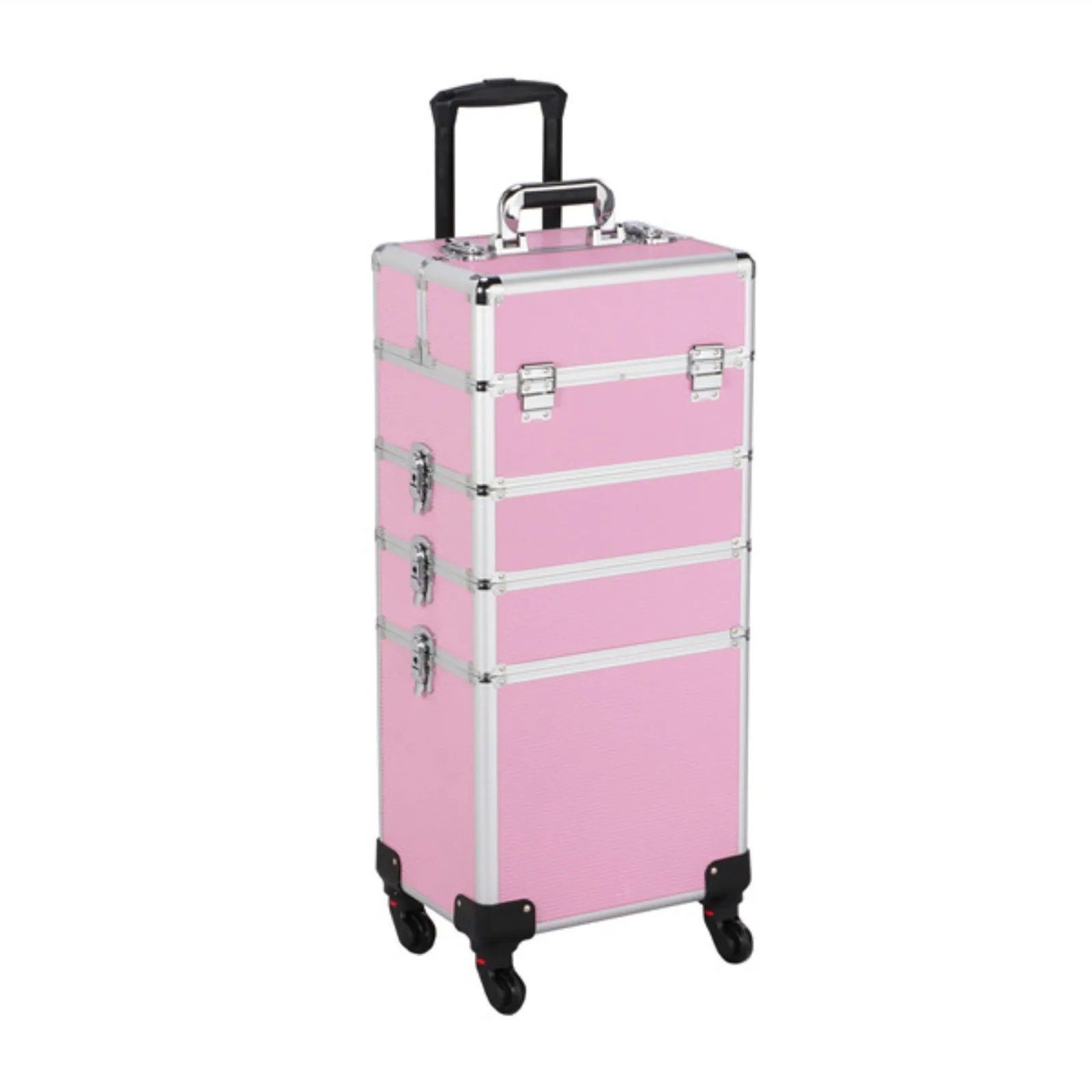 Rolling Makeup Train Case 4 in 1 Cosmetic Trolley Organizer Makeup Travel Case United States