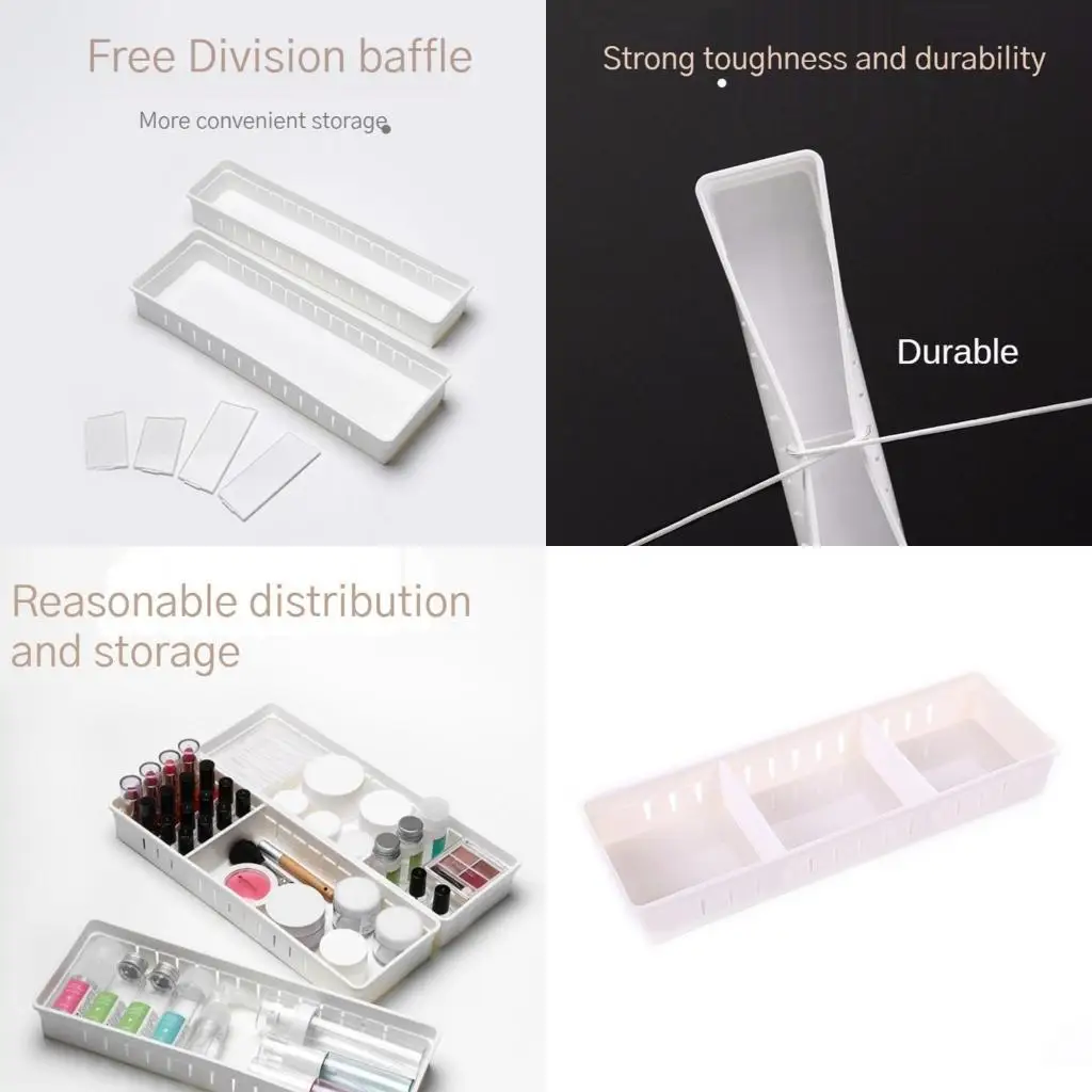 

E8BD Adjustable Desk Drawer Cabinet Dividers Storage Box Bin Partition Baffle for Case Tray for Utensil Makeup Home