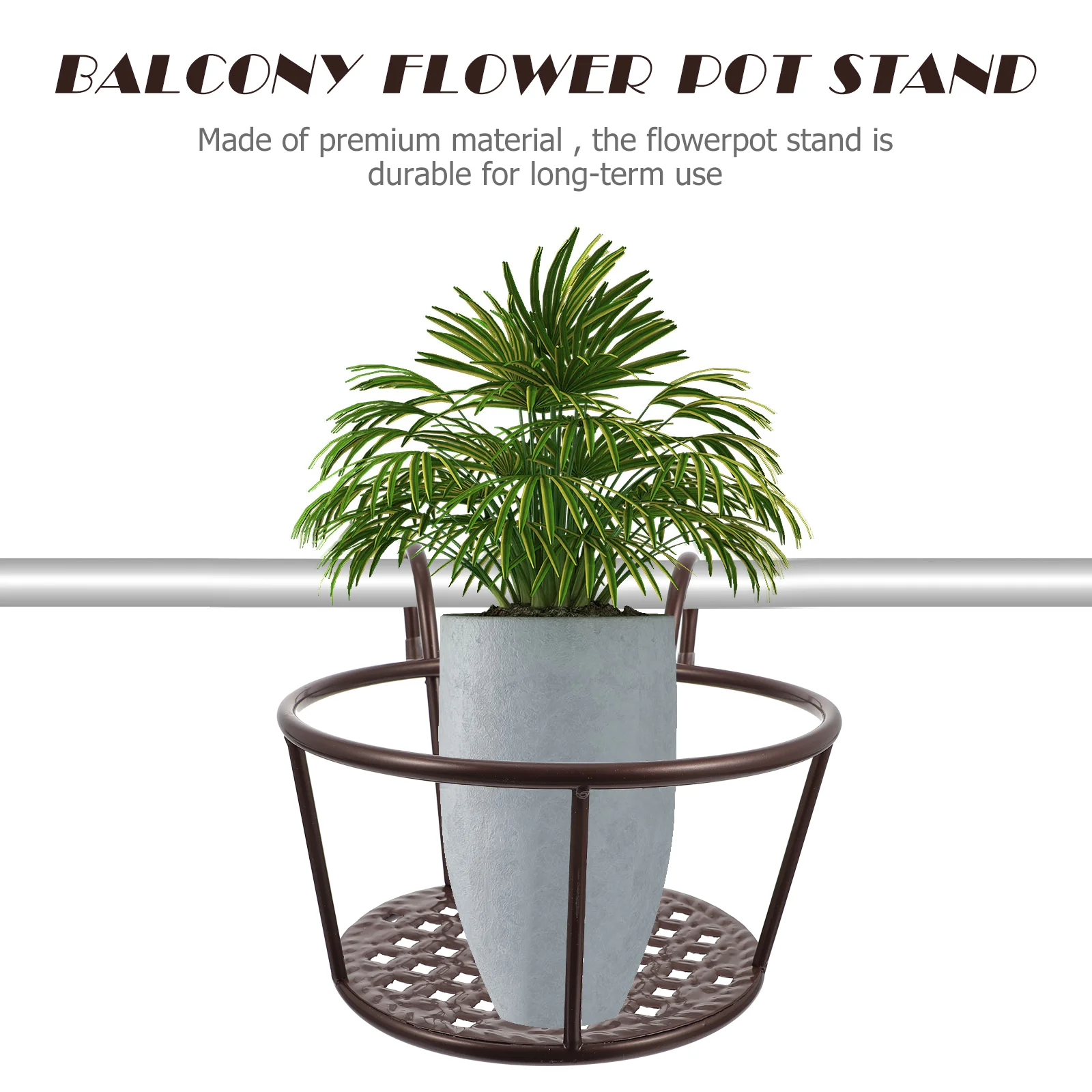 2 pçs vaso de flores suporte sobre o trilho plantador titular varanda stands corrimão vaso de flores pendurado ferramentas ao ar livre cremalheiras