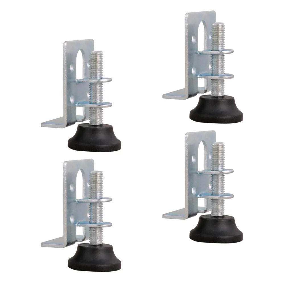 

4 Pcs Furniture Mat Leveler Cabinet Leg Corner Bracket Desk Legs Wardrobe Leveling Feet Carbon Steel Galvanized Foot