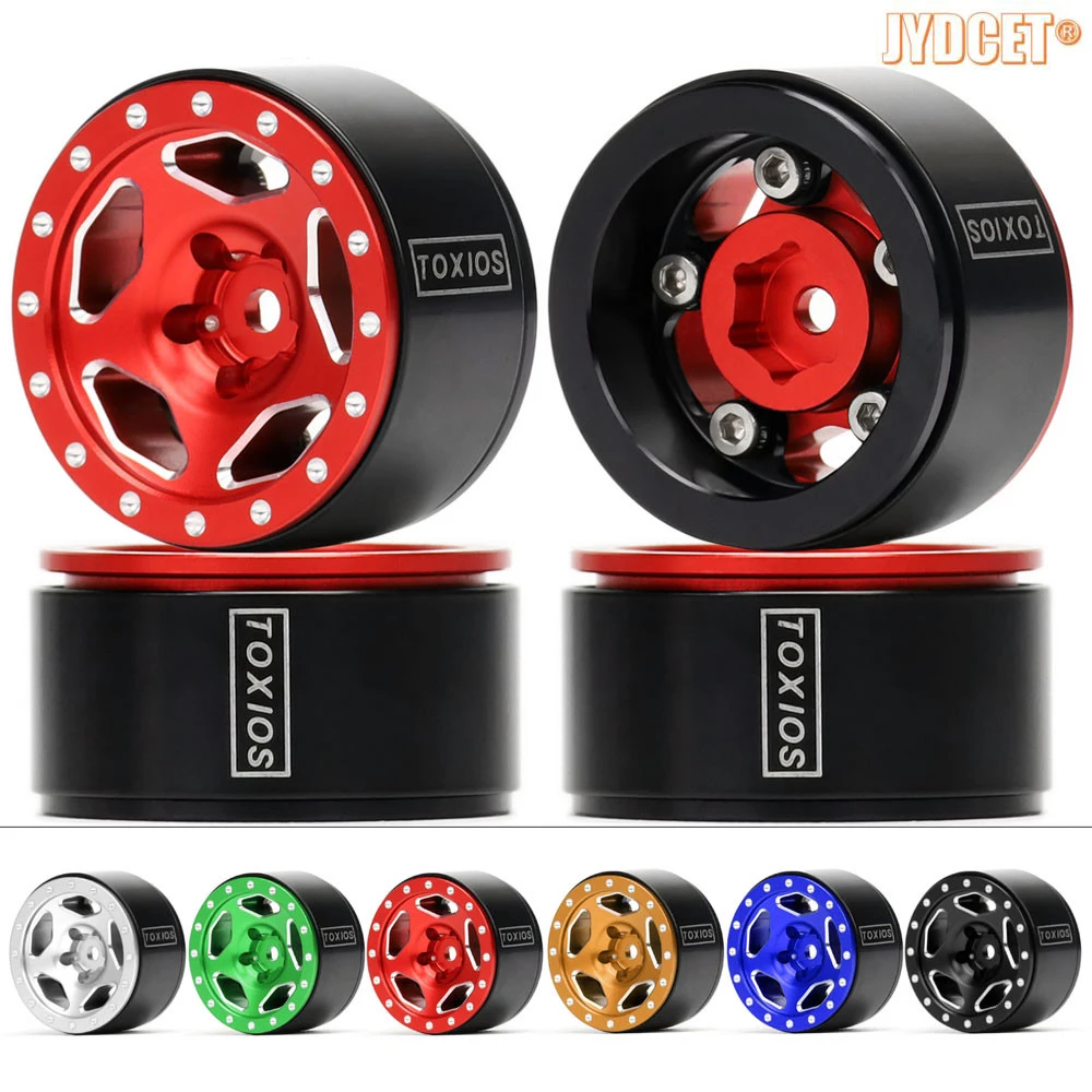 

4pcs Aluminum 1.0" Beadlock Wheel Rim for RC 1/24 Model FCX24 Enduro24 TRX4M Axial SCX24