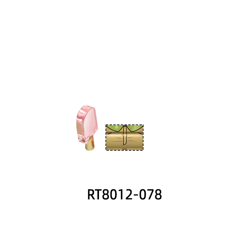 The RT8012 Ice Cream Interphone Book Handcuffs Cup Action Figures Equipment Pants Hair Parts Model Blocks MOC Bricks Set Toys