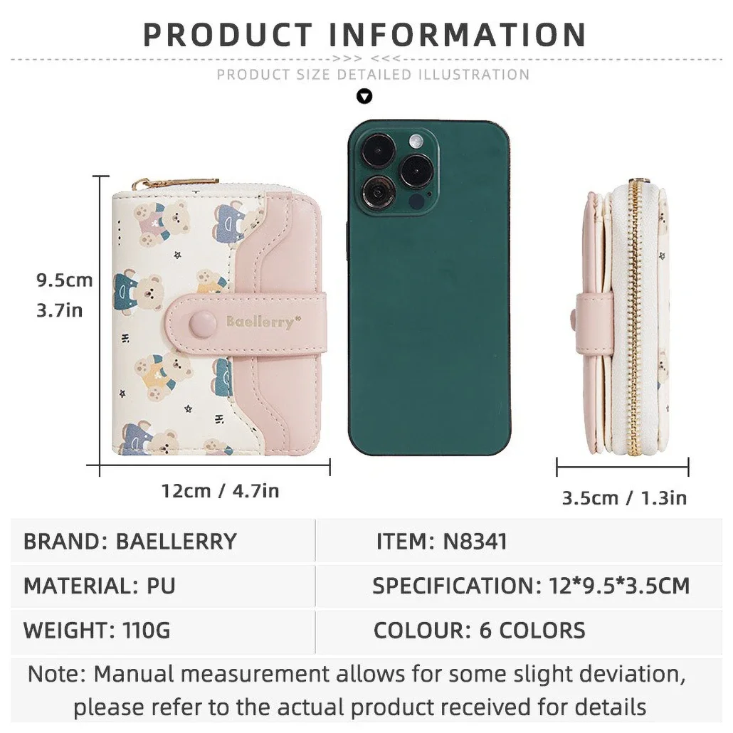 ビーガンレザーコインウォレット 2025 - レディース RFIDフリー ショートパース、安全なジッパー＆マルチカードポケット