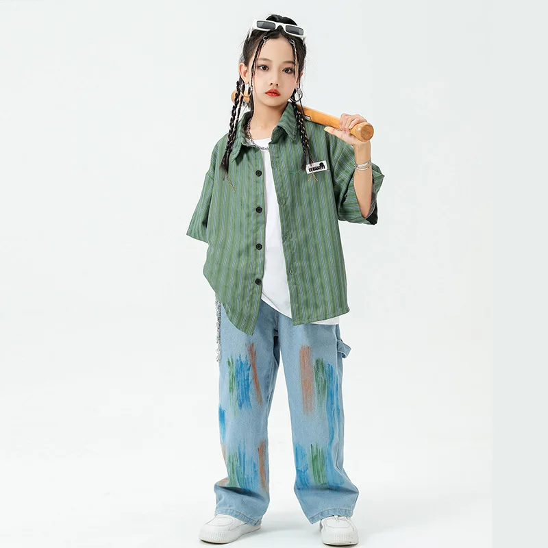 زي كاجوال للرقص في الشوارع للأطفال للأولاد - نمط هيب هوب أنيق. زي أداء رقص الجاز للفتيات للأطفال.