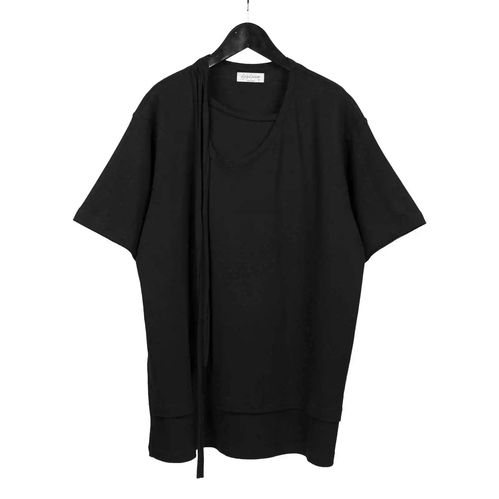 

TOP-YAMAMOTO Japanese original Design Dark and niche loose pure cotton round-neck T-shirt