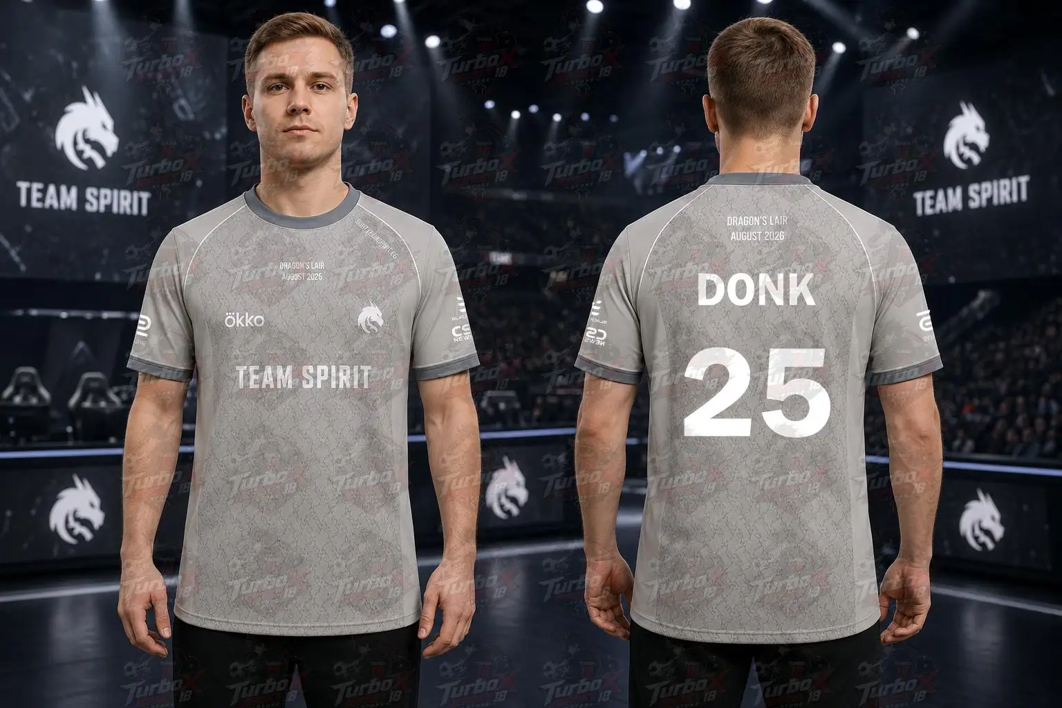 26-27 Team Spirit New O-Neck Jersey for Fans, Summer 3D Printed Breathable T-Shirt EWC Men's and Women's Casual Short-Sleeve Top