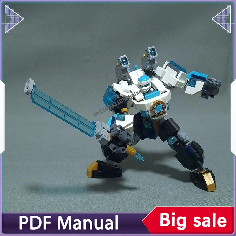 Zestaw klocków Mech Zane'a w stroju bojowym, figurki, akcesoria, dekoracja, klocki dla dorosłych, dekoracja, prezent na Boże Narodzenie