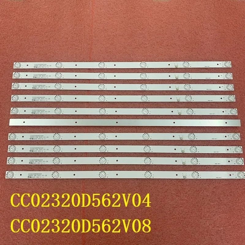 6LED 560mm LED Bandes Pour NVT-32H103W 32HTGSM X CC02320D562V04 CC02320D562V08 LC320DXY-SLA6 LSC32 32LED02steroids M 32LED03M LE-8822A