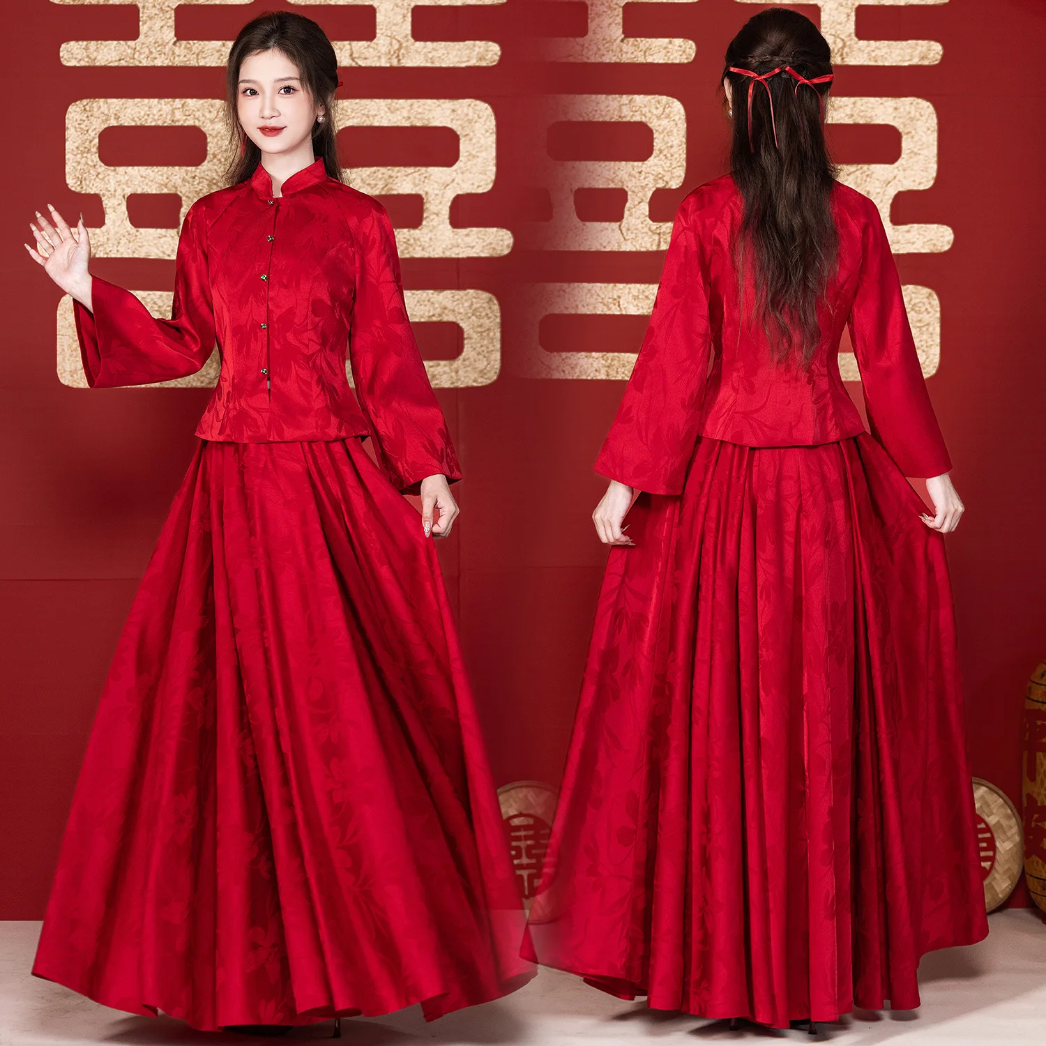 

Традиционное китайское свадебное платье Yourqipao для тостов, новинка 2026 года, женское платье для помолвки, ципао, вечерние платья для выпускного бала