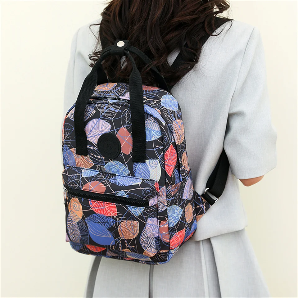 Women Nylon Backpack Fashion Female Shoulder Schoolbag Youth Vitality Style Multi-functional Travel School Bag