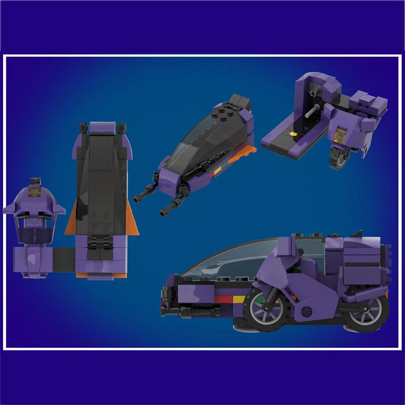 Popular Anime Model MOC Building Bricks Split Transformable Motorcycle Modular Technology Gifts Holiday Assemble Children Toys