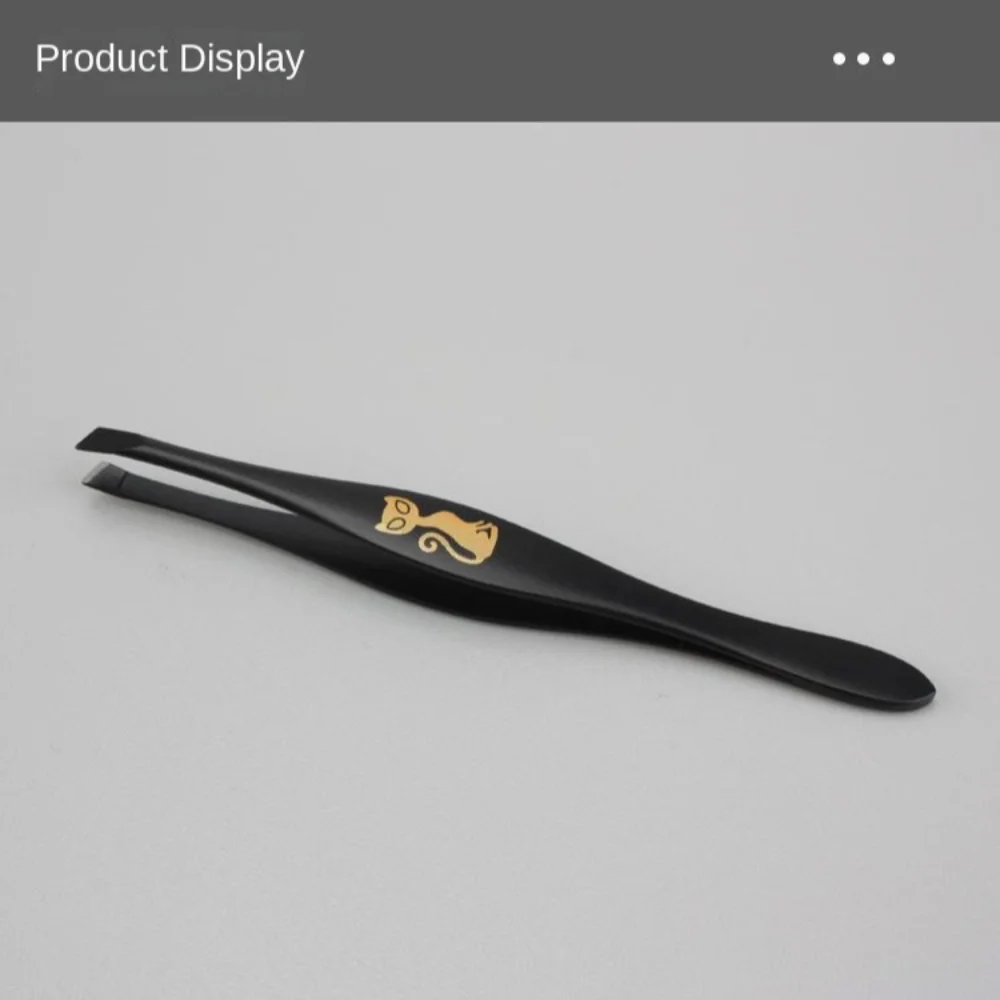 Pincettes inclinées en forme de cheveux pour femmes, peinture en aérosol, motif de chat de dessin animé, coupe des sourcils, rasage, pincettes à cils Ultra-fines pour femmes