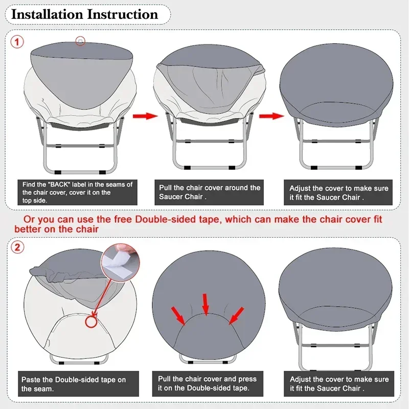 Covers Washable Printed Cover Saucer Round Moon Folding Camping Chair Seat Protector Stretch Stretchable