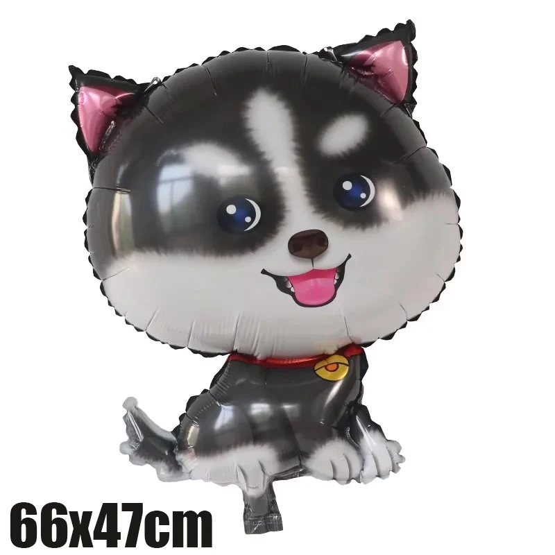 Corgi husky helium balloon pet dog paw bone cartoon animal balloon happy birthday party decoration balloon