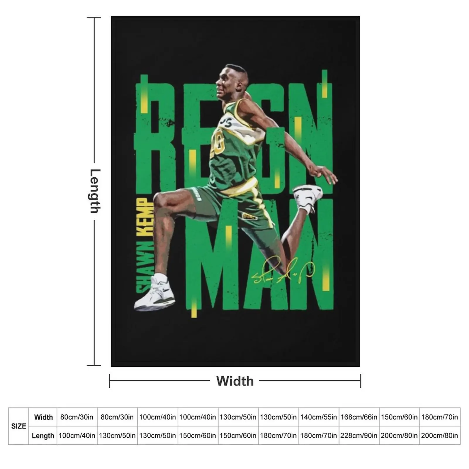 Shawn Kemp Throw Blanket Beach Single Retros bed plaid Blankets